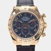 ราคา Rolex Blue 18k Yellow Gold Cosmograph Daytona 116518 Automatic Men's Wristwatch 38 mm (734611)