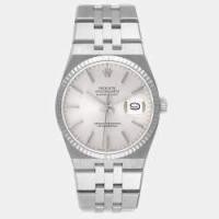 ราคา Rolex Silver Stainless Steel Oysterquartz Datejust 17014 Quartz Men's Wristwatch 36 mm (717366)
