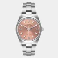 ราคา Rolex Pink Stainless Steel Air-King 14000 Automatic Men's Wristwatch 34 mm (703043)