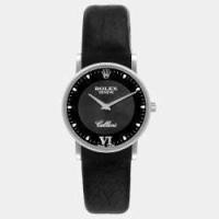 ราคา Rolex Black 18k White Gold Cellini 5115 Manual Winding Men's Wristwatch 32 mm (726923)