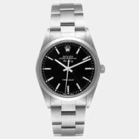 ราคา Rolex Black Stainless Steel Air-King 14000 Automatic Men's Wristwatch 34 mm (728849)