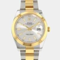 ราคา Rolex Silver 18k Yellow Gold And Stainless Steel Datejust 126303 Automatic Men's Wristwatch 41 mm (732462)