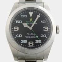 ราคา Rolex Black Stainless Steel Air-King 116900 Automatic Men's Wristwatch 40 mm (743734)