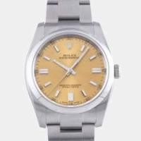 ราคา Rolex Yellow Stainless Steel Oyster Perpetual 116000 Automatic Men's Wristwatch 36 mm (743732)