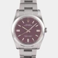 ราคา Rolex Purple Stainless Steel Oyster Perpetual 116000 Automatic Men's Wristwatch 36 mm (743731)