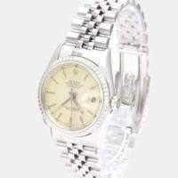 ราคา Rolex Silver 18k White Gold And Stainless Steel Datejust 16220 Automatic Men's Wristwatch 36 mm (741787)