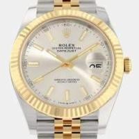 ราคา Rolex Silver 18k Yellow Gold And Stainless Steel Datejust 126333 Automatic Men's Wristwatch 41 mm (742880)