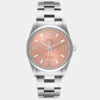 ราคา Rolex Pink Stainless Steel Air-King 14000 Automatic Men's Wristwatch 34 mm (739667)