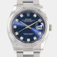 ราคา Rolex Blue Diamond Stainless Steel Datejust 126234 Automatic Men's Wristwatch 41 mm (740146)