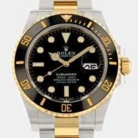 ราคา Rolex Black 18k Yellow Gold And Stainless Steel Submariner 126613 Automatic Men's Wristwatch 41 mm (737909)