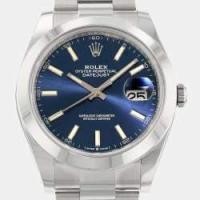 ราคา Rolex Blue Stainless Steel Datejust 126300 Automatic Men's Wristwatch 41 mm (737902)