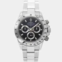 ราคา Rolex Black Stainless Steel Cosmograph Daytona 116520 Automatic Men's Wristwatch 12.5 mm (753193)