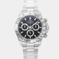 ราคา Rolex Black Stainless Steel Cosmograph Daytona 116520 Automatic Men's Wristwatch 12.5 mm (753194)