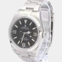 ราคา Rolex Black Stainless Steel Explorer 214270 Automatic Men's Wristwatch 39 mm (753010)