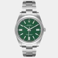 ราคา Rolex Green Stainless Steel Oyster Perpetual 124300 Automatic Men's Wristwatch 41 mm (753979)
