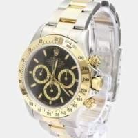 ราคา Rolex Black 18k Yellow Gold And Stainless Steel Cosmograph Daytona 16523 Automatic Men's Wristwatch 40 mm (750058)