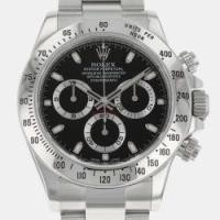 ราคา Rolex Black Stainless Steel Cosmograph Daytona 116520 Automatic Men's Wristwatch 40 mm (746016)