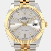 ราคา Rolex Silver 18k Yellow Gold And Stainless Steel Datejust 126333 Automatic Men's Wristwatch 41 mm (740149)
