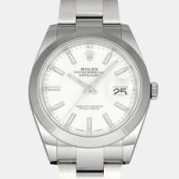 ราคา Rolex White Stainless Steel Datejust 126300 Automatic Men's Wristwatch 41 mm (758409)