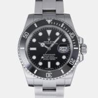 ราคา Rolex Black Stainless Steel And Ceramic Submariner 116610 Automatic Men's Wristwatch 40 mm (758436)