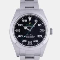 ราคา Rolex Black Stainless Steel Air-King 116900 Automatic Men's Wristwatch 40 mm (758400)