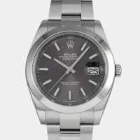 ราคา Rolex Grey Stainless Steel Datejust 126300 Automatic Men's Wristwatch 41 mm (758408)