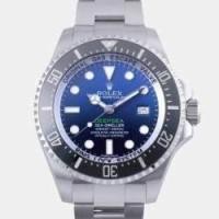 ราคา Rolex Blue Stainless Steel Sea-Dweller Deepsea 116660 Automatic Men's Wristwatch 44 mm (758428)
