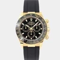 ราคา Rolex Black 18K Yellow Gold Cosmograph Daytona 116518LN Automatic Men's Wristwatch 39 mm (755615)