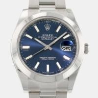 ราคา Rolex Blue Stainless Steel Datejust 126300 Automatic Men's Wristwatch 41 mm (756765)