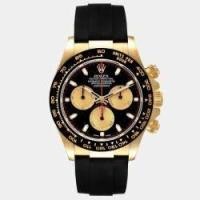 ราคา Rolex Black 18k Yellow Gold Cosmograph Daytona 116518LN Automatic Men's Wristwatch 40 mm (757432)