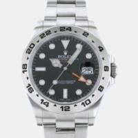 ราคา Rolex Black Stainless Steel Explorer II 216570 Automatic Men's Wristwatch 40 mm (763029)