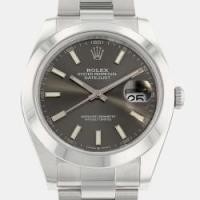 ราคา Rolex Grey Stainless Steel Datejust 126300 Automatic Men's Wristwatch 41 mm (759402)