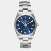 ราคา Rolex Blue Stainless Steel Air-King 14000 Automatic Men's Wristwatch 34 mm (754250)