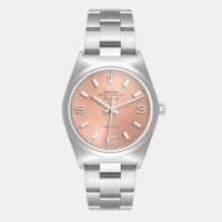 ราคา Rolex Pink Stainless Steel Air-King 14000 Automatic Men's Wristwatch 34 mm (753465)