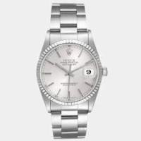ราคา Rolex Silver 18k White Gold And Stainless Steel Datejust 16234 Automatic Men's Wristwatch 36 mm (769508)
