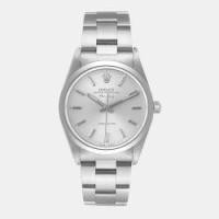 ราคา Rolex Silver Stainless Steel Air-King 14000 Automatic Men's Wristwatch 34 mm (763101)