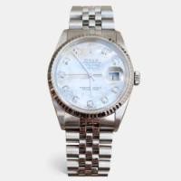 ราคา Rolex MOP 18K White Gold Stainless Steel Datejust 116234 Men's Wristwatch 36 mm (768426)