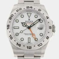 ราคา Rolex White Stainless Steel Explorer II 216570 Automatic Men's Wristwatch 42 mm (764540)