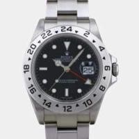 ราคา Rolex Black Stainless Steel Explorer II 16570 Automatic Men's Wristwatch 40 mm (763027)