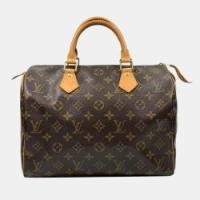 ราคา Louis Vuitton Brown Canvas Monogram Speedy 30 Satchel Bag (751755)