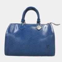 ราคา Louis Vuitton Blue Epi Leather Speedy 25 Duffel Bag (746092)