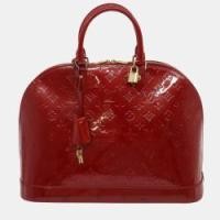 ราคา Louis Vuitton Red Monogram Vernis Alma Bag (748149)