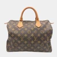 ราคา Louis Vuitton Brown Canvas Monogram Speedy 30 Satchel Bag (751708)