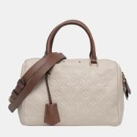 ราคา Louis Vuitton Speedy empreinte Shoulder bag in Beige Leather (741216)
