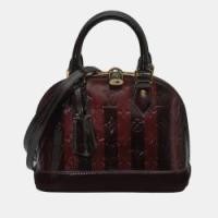 ราคา Louis Vuitton Black/Burgundy Monogram Vernis Alma BB Bag (755955)