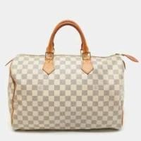 ราคา Louis Vuitton Damier Azure Canvas Speedy 35 bag (756671)