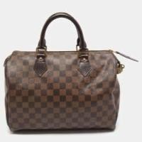 ราคา Louis Vuitton Damier Ebene Canvas Speedy 30 Bag (755785)