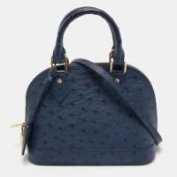 ราคา Louis Vuitton Indigo Ostrich Alma BB Bag (754929)