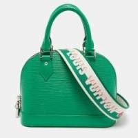 ราคา Louis Vuitton Green Epi Leather Alma BB Bag (761711)