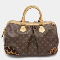 ราคา Louis Vuitton Monogram Canvas and Leopard Calfhair Limited Edition Stephen Bag (759268)